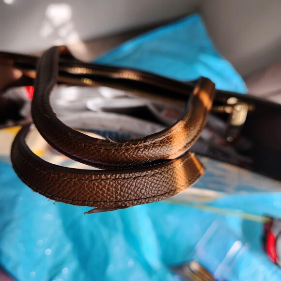 Furla Floral Yellow and Gray Print Leather Tote and card holder 3pc set - Picture 6 of 11